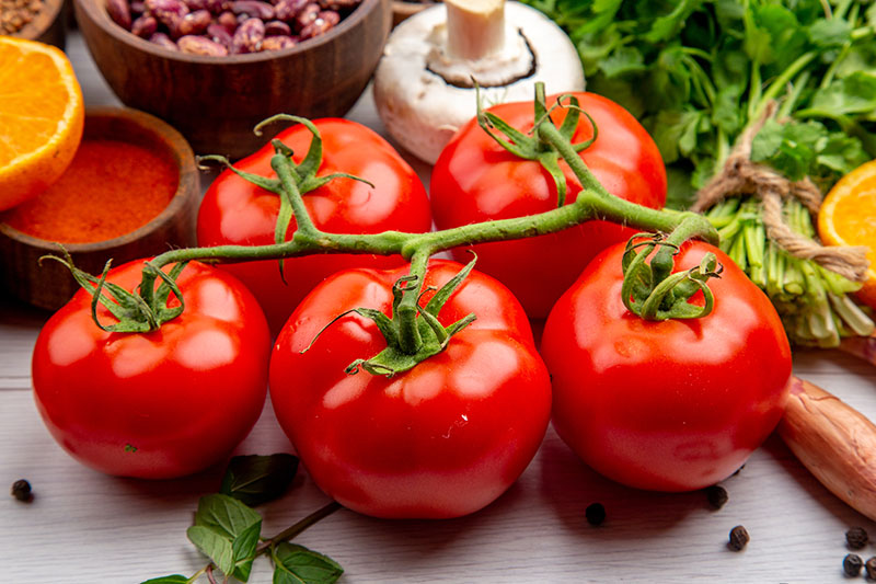 Ripe, juicy tomatoes