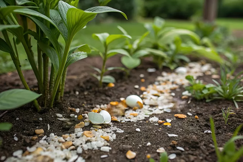 Crushed eggshells prevent snail and slug attack.