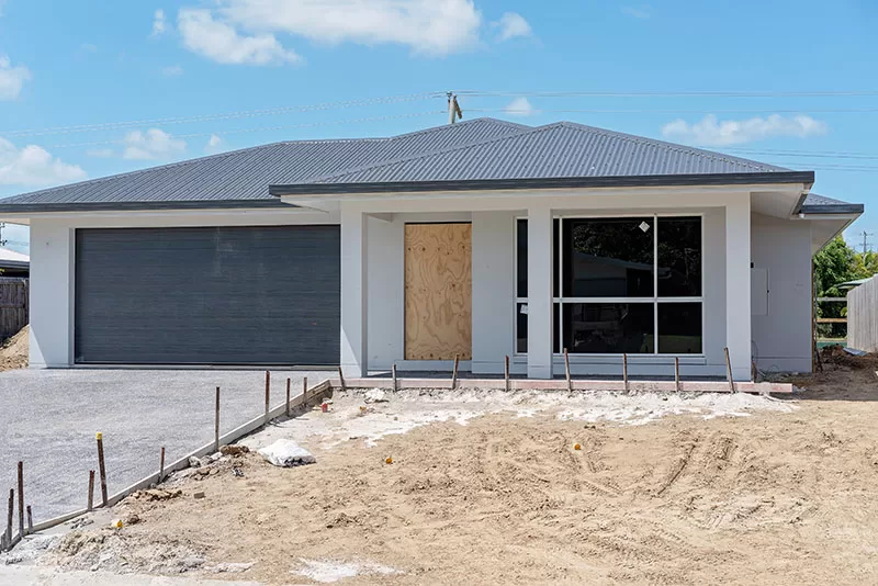 A new build in Australia which is in need of new suitable plants